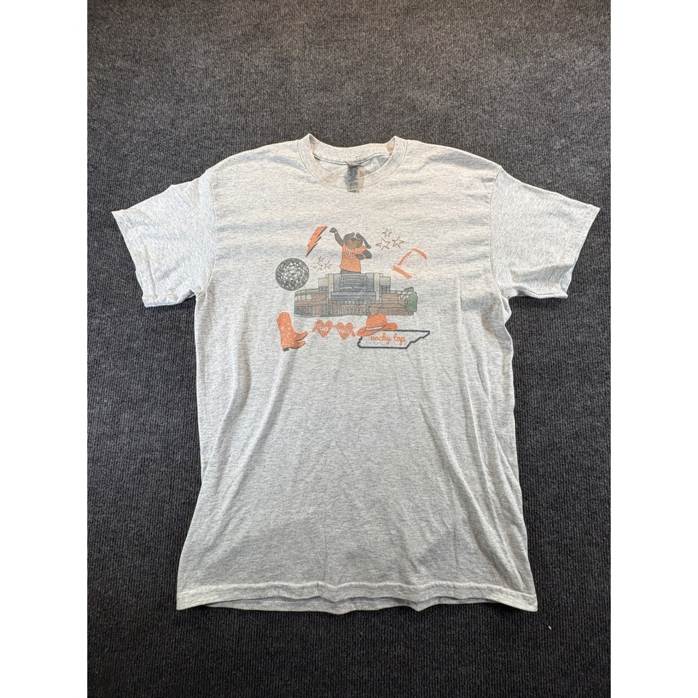 Gildan DryBlend Tennessee Volunteers Rocky Top Graphic T-Shirt Gray Medium